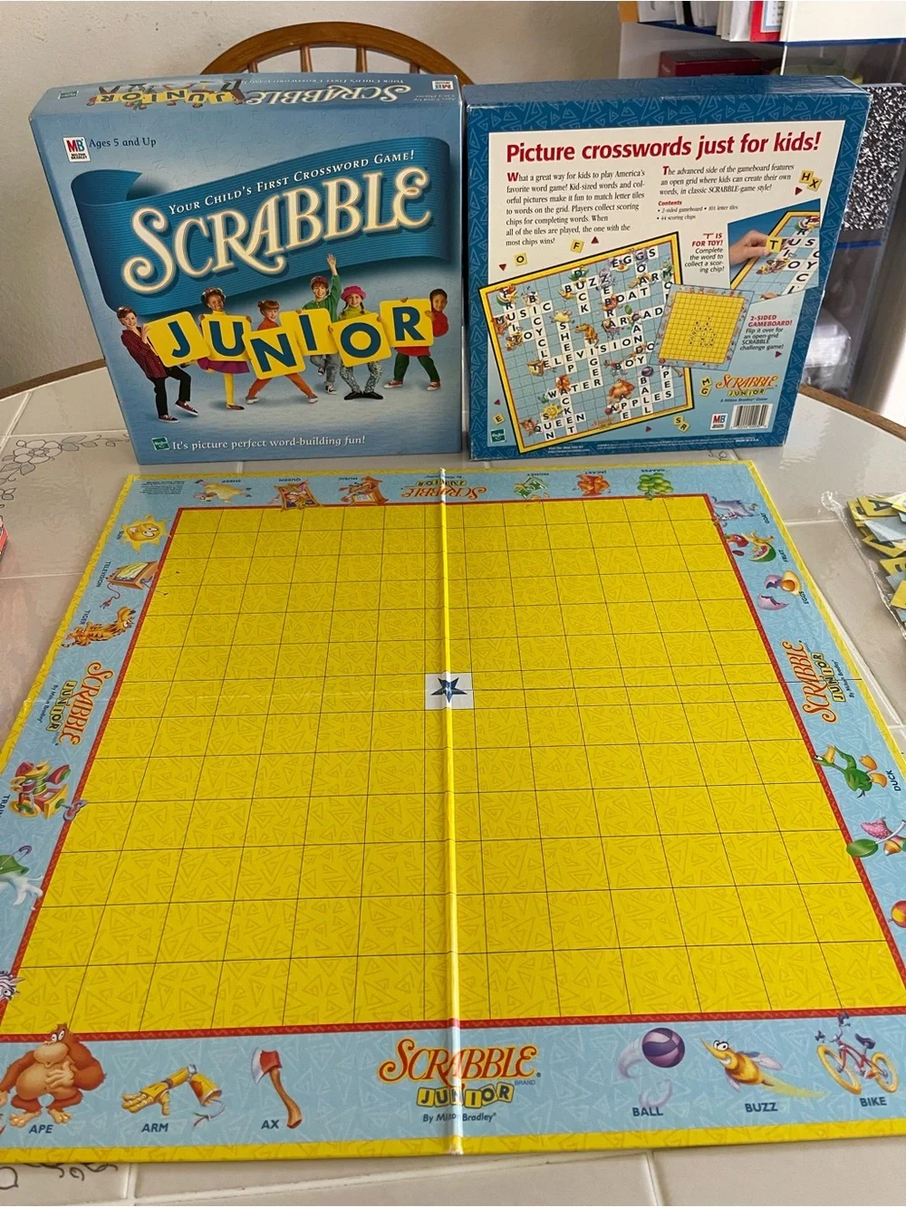 Hasbro Scrabble Junior Kids Board Game - Blue Used but still in good condition